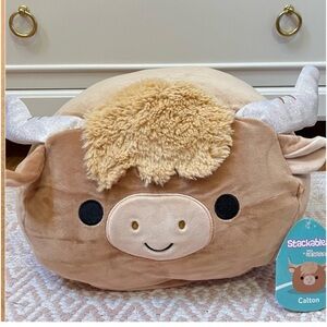 Calton the Highland Cow Stackable Squishmallows 12” NWT